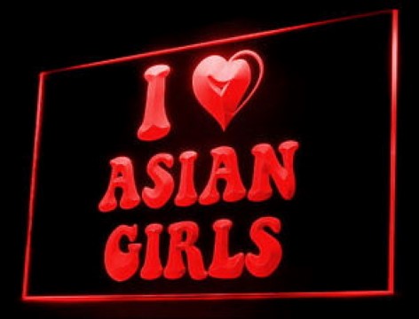 Love Sexy Asian Girls LED Neon Sign